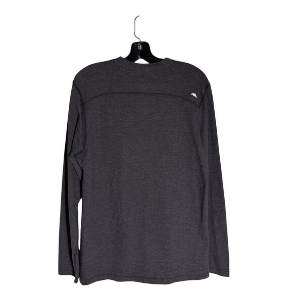 Roots 73 Mens Riverrock Henley Top Dark Charcoal Long Sleeve Large - Picture 4 of 10